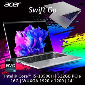 ACER Swift GO SFG14-71T-55QB 銀(i5-13500H/16G/512G PCIe/W11/WUXGA IPS/14)二手筆電收購
